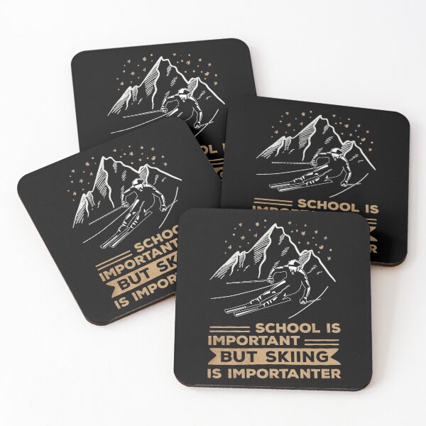 Item preview, School is Important but Skiing is Importanter Funny Skier gift for kids designed and sold by grinta2021.