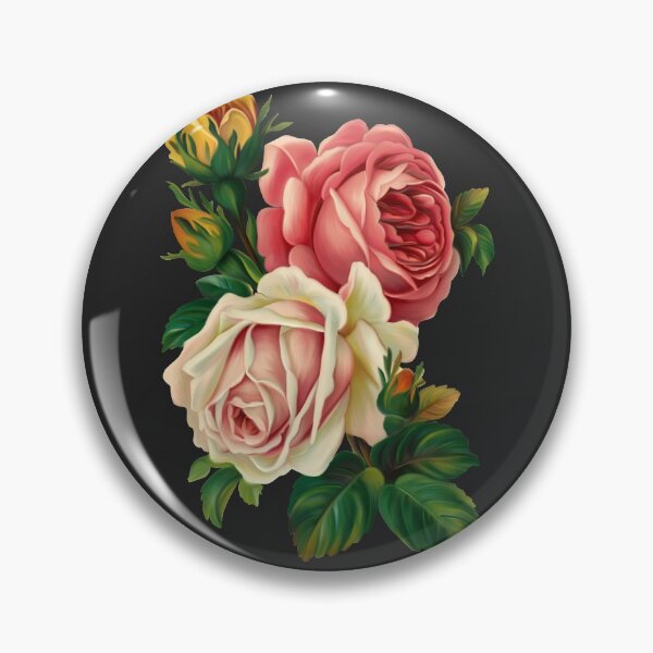 Item preview, pink and roses illustration, Rose Flower Vintage designed and sold by SorenOliben.