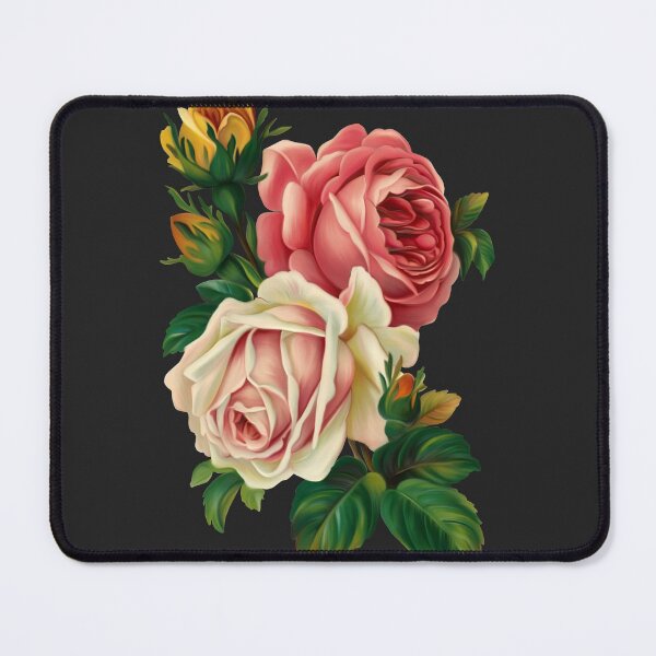 Item preview, pink and roses illustration, Rose Flower Vintage designed and sold by SorenOliben.
