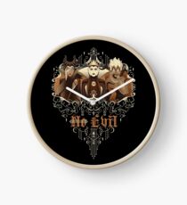 Three Wise Villains Clock