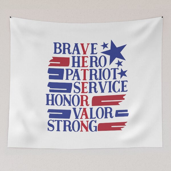 Item preview, Veteran Stands For Brave, Hero, Patriot, Service, Honor, Valor, Strong designed and sold by DAFIN.