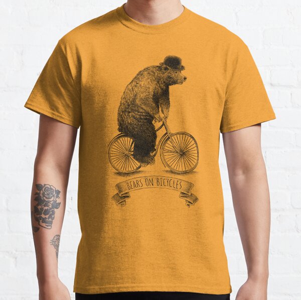 Bears on Bicycles (opción de lima) Camiseta clásica