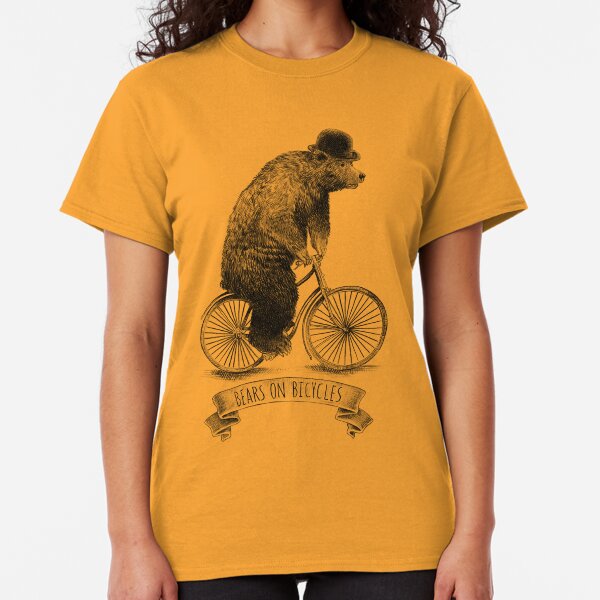 Bears on Bicycles (lime option) Classic T-Shirt