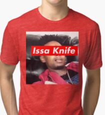 issa knife - 21 savage Tri-blend T-Shirt