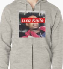 issa knife - 21 savage Zipped Hoodie