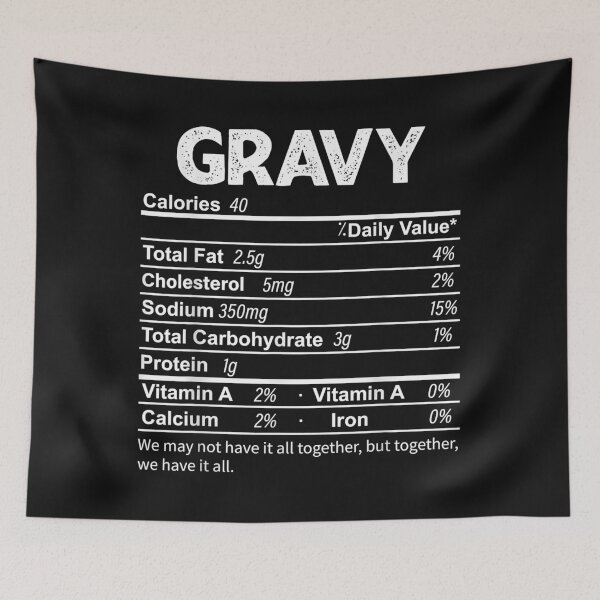 Item preview, Funny Gravy Nutrition Facts Thanksgiving Food designed and sold by Evrard123123.