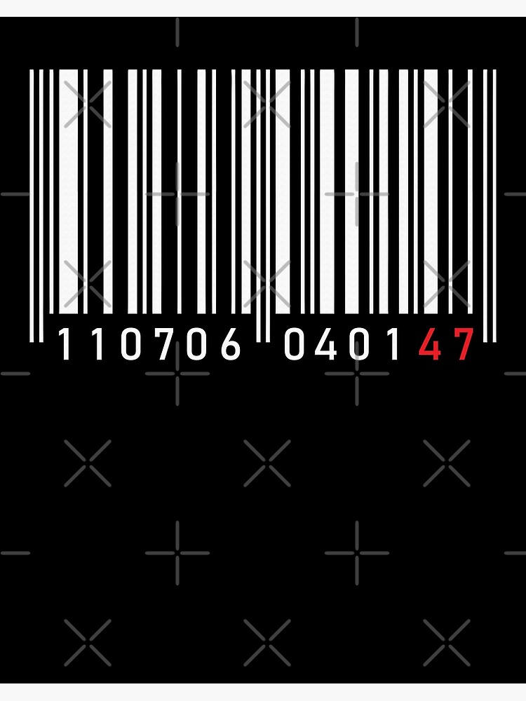 Hitman Agent 47 Barcode Slim Fit Poster For Sale By Nunishopp Redbubble 