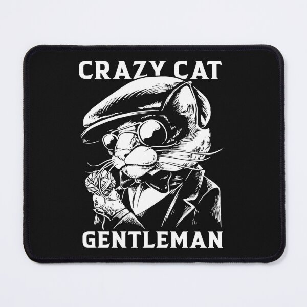 Item preview, crazy cat gentleman designed and sold by juicylogo699.