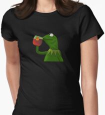 Funny Kermit That's None Of My Business Women's Fitted T-Shirt