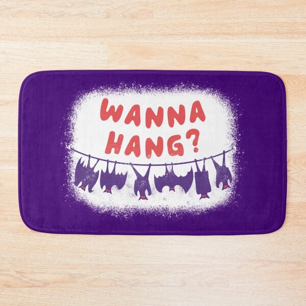 Item preview, FUNNY WANNA HANG DISTRESSED BATS HANGING UPSIDE DOWN HALLOWEEN PARTY AND WEEKEND PARTY HUMOUR QUOTE THEME designed and sold by zenturtlemerch.