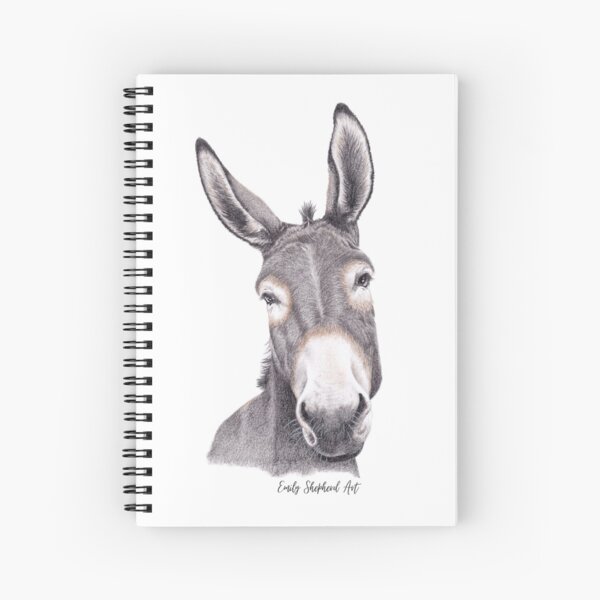 Colour Pencil Donkey Design Spiral Notebook