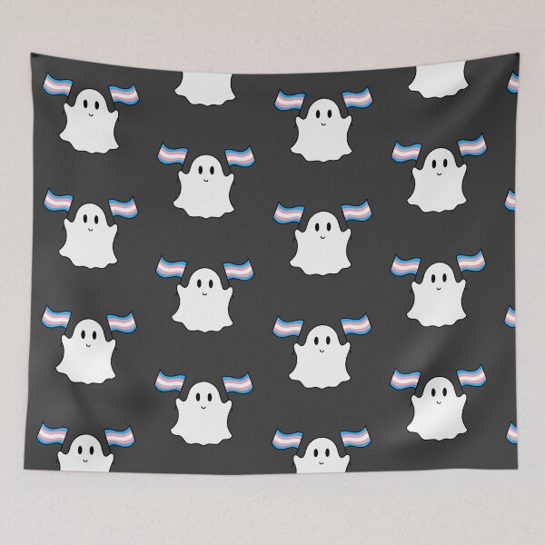 Item preview, Ghost transgender pride flag  designed and sold by DoesArtAndStuff.