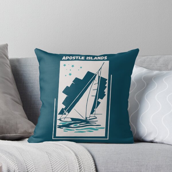 Item preview, Apostle Islands in Lake Superior, Bayfield Peninsula, Wisconsin, USA - Vintage Sailing Windsurfing Poster designed and sold by Vintage-TM.