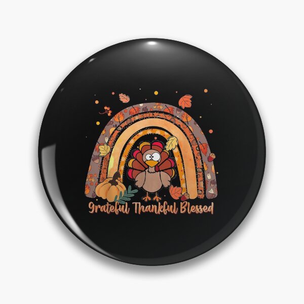 Item preview, Grateful thankful blessed rainbow gobble turkey thanksgiving designed and sold by Evrard123123.
