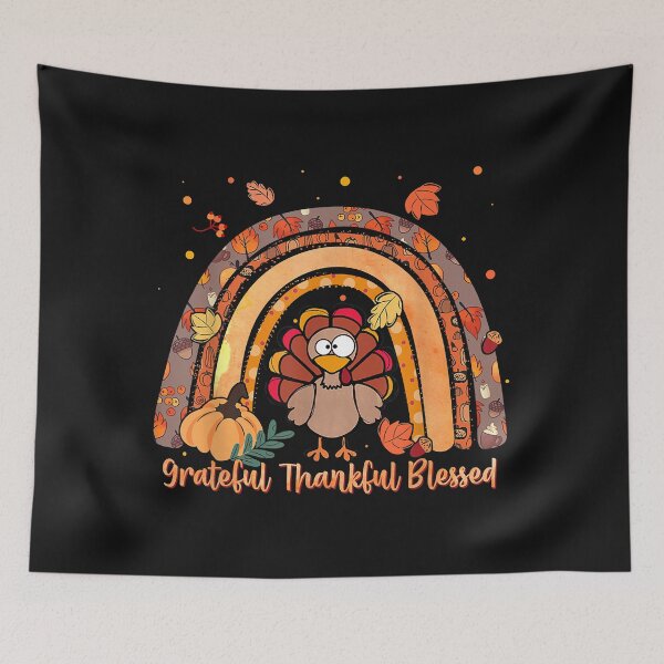 Item preview, Grateful thankful blessed rainbow gobble turkey thanksgiving designed and sold by Evrard123123.