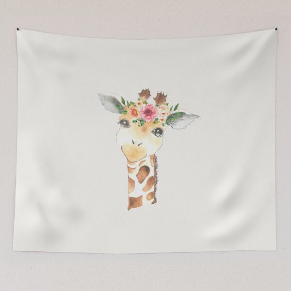 Item preview, Giraffe with Floral Crown  designed and sold by latiendadearyam.