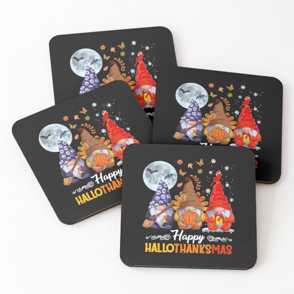 Item preview, Halloween Thanksgiving Christmas Happy HalloThanksMas Gnomes designed and sold by Evrard123123.