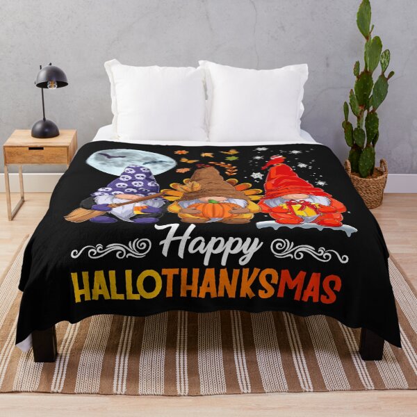 Item preview, Halloween Thanksgiving Christmas Happy HalloThanksMas Gnomes designed and sold by Evrard123123.