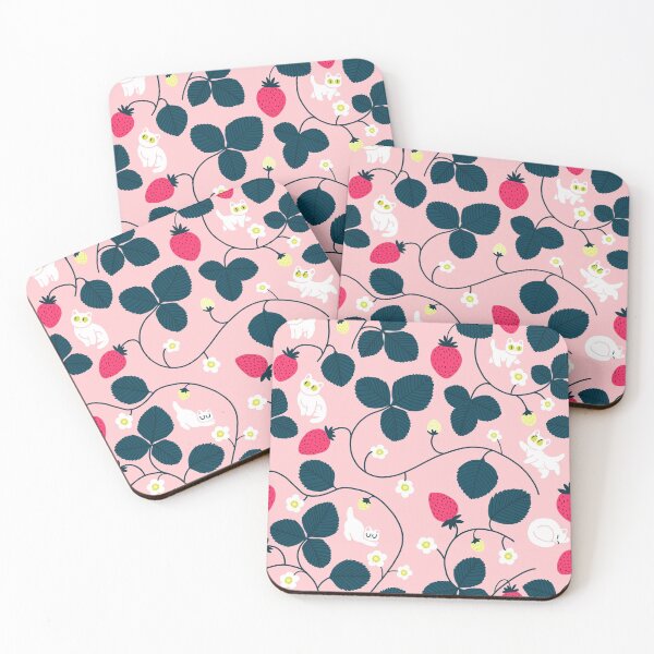 Item preview, Strawberry cats - pink designed and sold by hellocloudy.