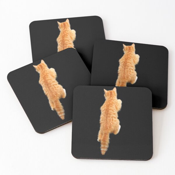 Item preview, Climbing Ginger Cat. Funny, cute cat. Photo, photograph designed and sold by JellyBeenzz.