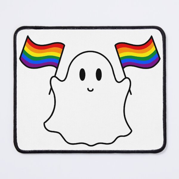 Item preview, Ghost lgbtq+ pride flag designed and sold by DoesArtAndStuff.