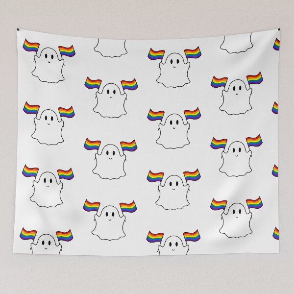 Item preview, Ghost lgbtq+ pride flag  designed and sold by DoesArtAndStuff.