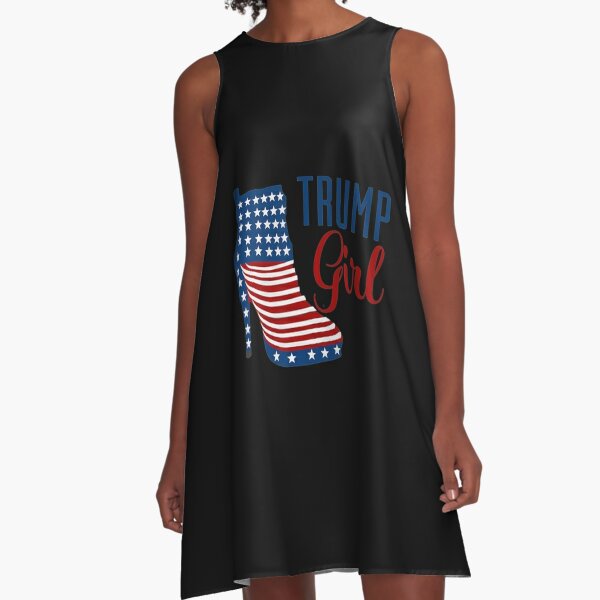 Trump Girl High Heel With Flag A-Line Dress