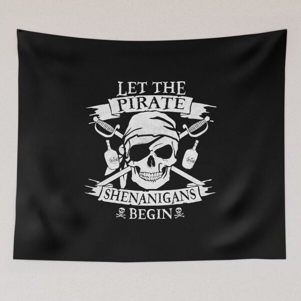 Item preview, Let The Pirate Shenanigans Begin Skull In Pirate Bandana Funny Halloween Outfit  designed and sold by alenaz.