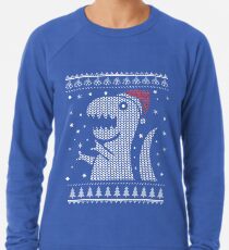 Christmas Dino Ugly Sweater T-Shirt Lightweight Sweatshirt