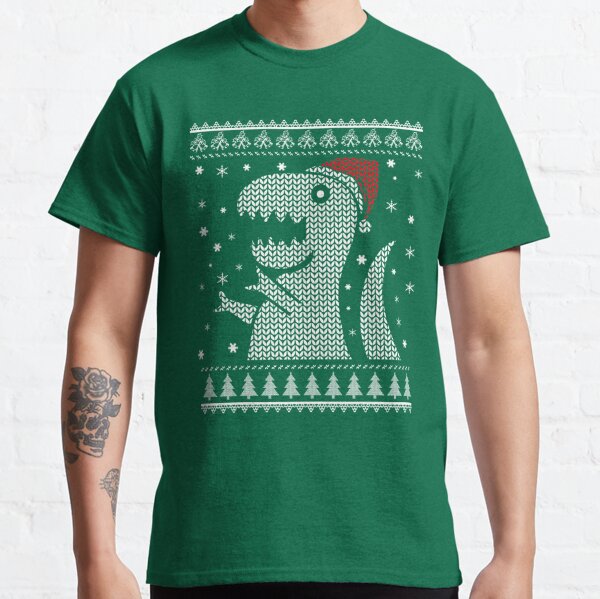 Christmas Dino Ugly Sweater T-Shirt Classic T-Shirt