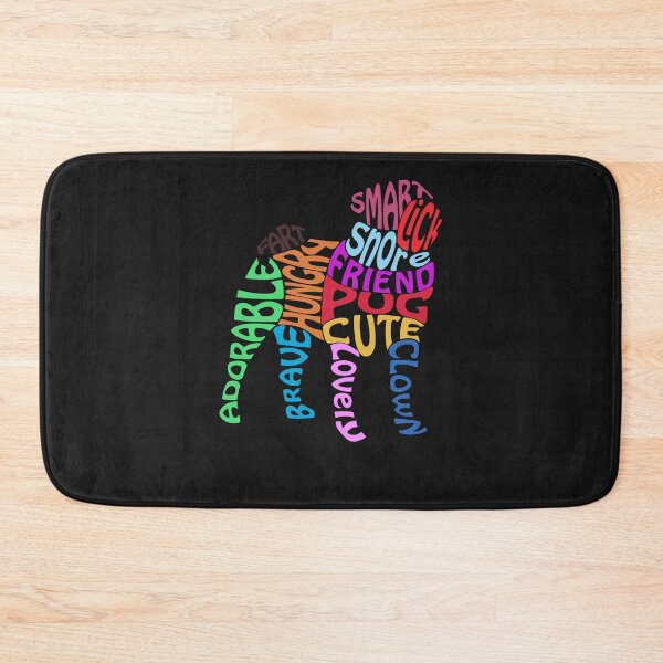 Item preview, Pug Dog Word Cloud designed and sold by PoppyWilkinson.