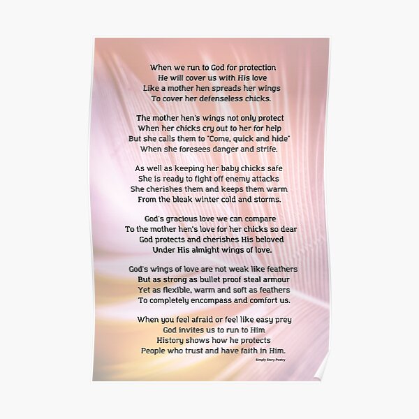 As A Mother Hen Protects Poem Poster