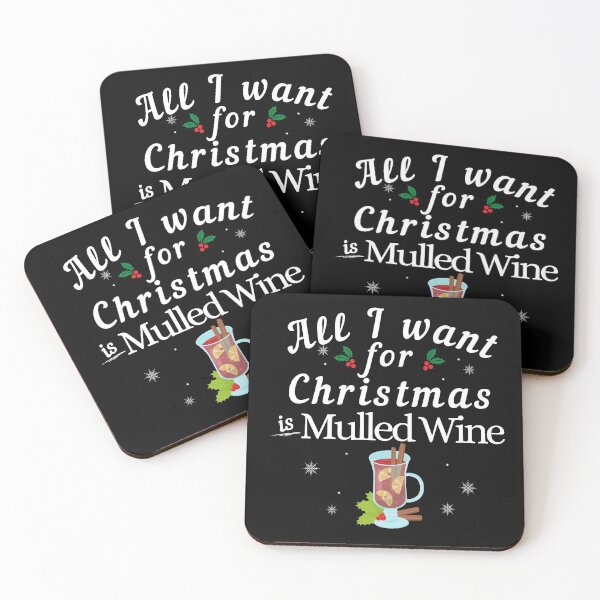 Item preview, All I Want for Christmas Is Mulled Wine - Funny Mulled Wine Puns - Christmas Gift for Mulled Wine Lovers who like alcoholic jokes designed and sold by CaitU.