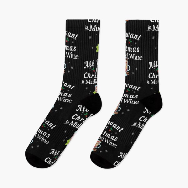 Item preview, All I Want for Christmas Is Mulled Wine - Funny Mulled Wine Puns - Christmas Gift for Mulled Wine Lovers who like alcoholic jokes designed and sold by CaitU.