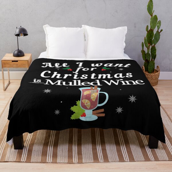 Item preview, All I Want for Christmas Is Mulled Wine - Funny Mulled Wine Puns - Christmas Gift for Mulled Wine Lovers who like alcoholic jokes designed and sold by CaitU.