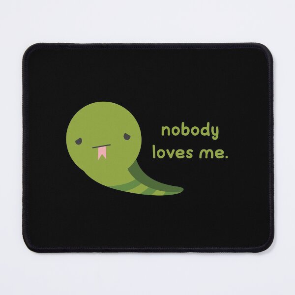 Item preview, nobody loves me green SNEK (snake) designed and sold by jazzydevil.