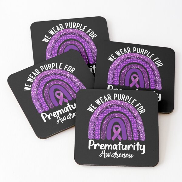 Item preview, we wear purple for prematurity awareness rainbow designed and sold by hypertee-design.