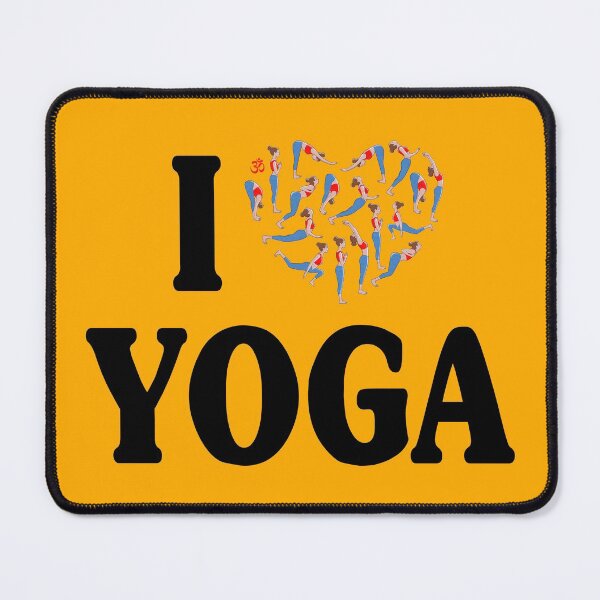 Item preview, I Love Yoga - Heart with Sun Salutation Positions designed and sold by Happy Puppy Print On Demand.