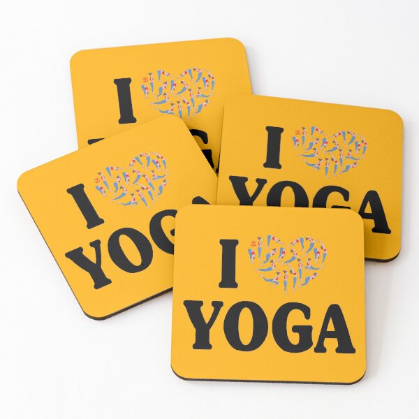 Item preview, I Love Yoga - Heart with Sun Salutation Positions designed and sold by Happy Puppy Print On Demand.