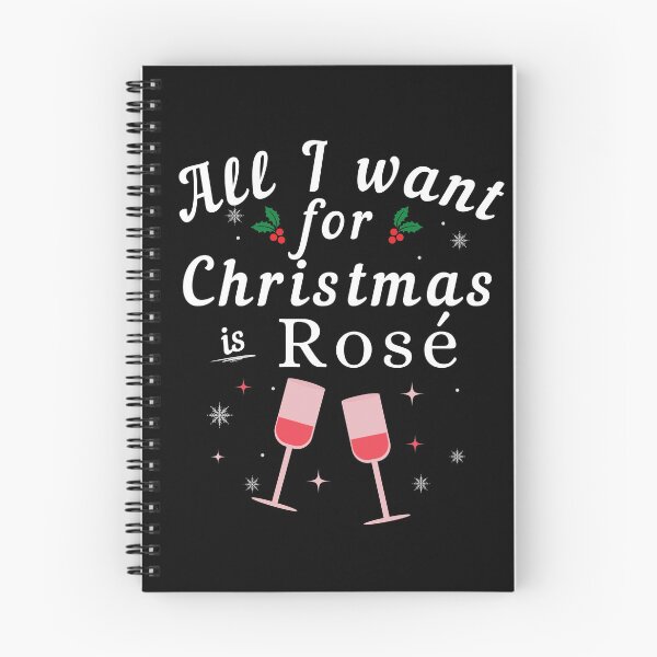 Item preview, All I Want for Christmas Is Rose - Funny Rose Wine Puns - Christmas Gift for Pink Wine Lovers who like alcoholic jokes designed and sold by CaitU.