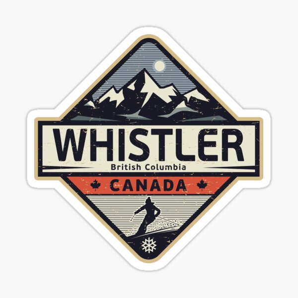 A5 Sticker Sheet Whistler Vinyl Stickers Canada Ski Resort Mountains  Snowboard Holiday Snow Travel Snow Sports Luggage Scrapbooking 79039 