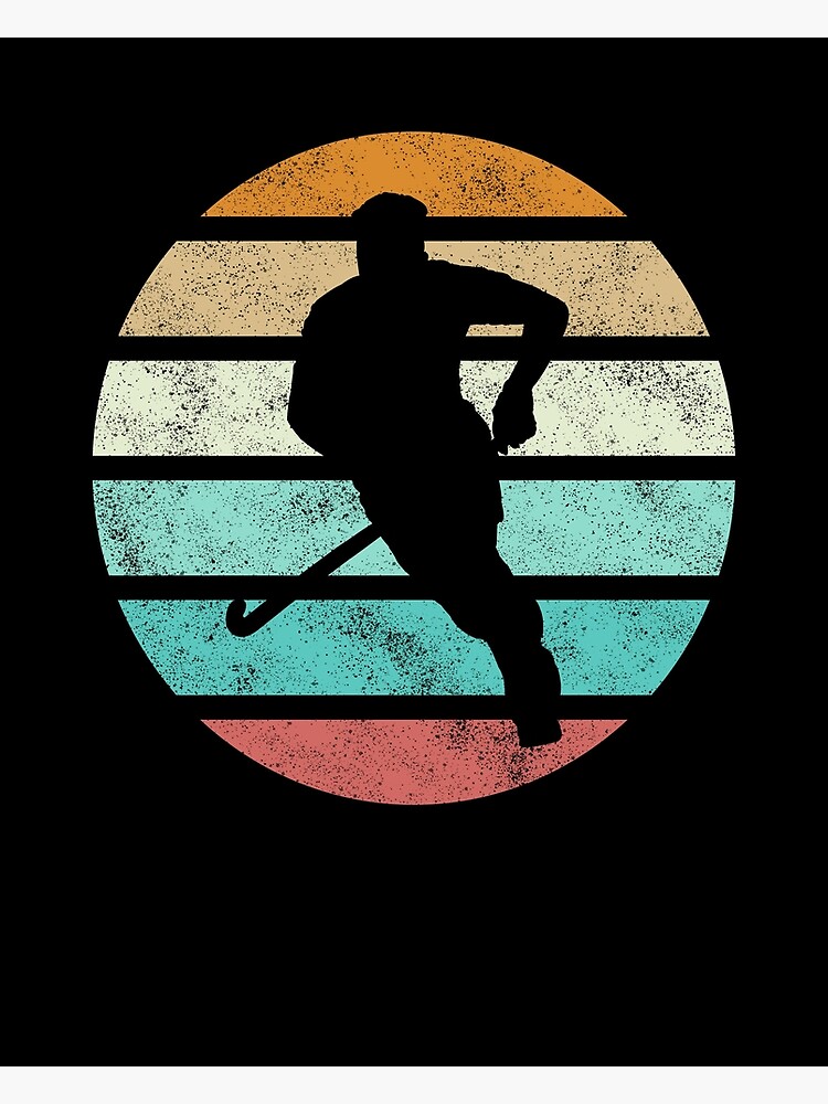 Retro vintage field hockey player' Poster