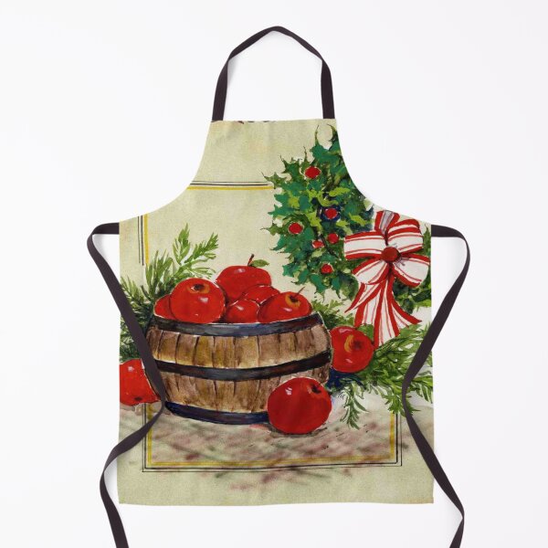 Aperçu de l'œuvre JOYOUS NOEL : Vintage Christmas Apple Barrel Still Life Print créée et vendue par posterbobs.