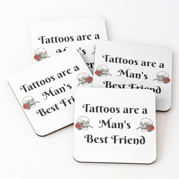 Item preview, Tattoos Are A Man's Best Friend designed and sold by rosendosen.