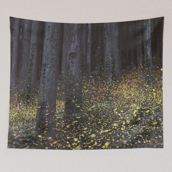 Item preview, Hotaru Yellow Fireflies Japan Neon Vaporwave  designed and sold by ShirtVibes.