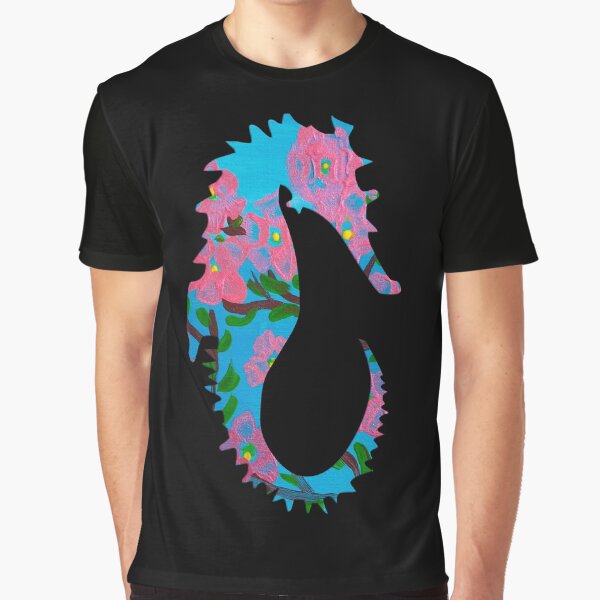 SERIE NOALIE BLUMEN SEEPFERDCHEN Grafik T-Shirt