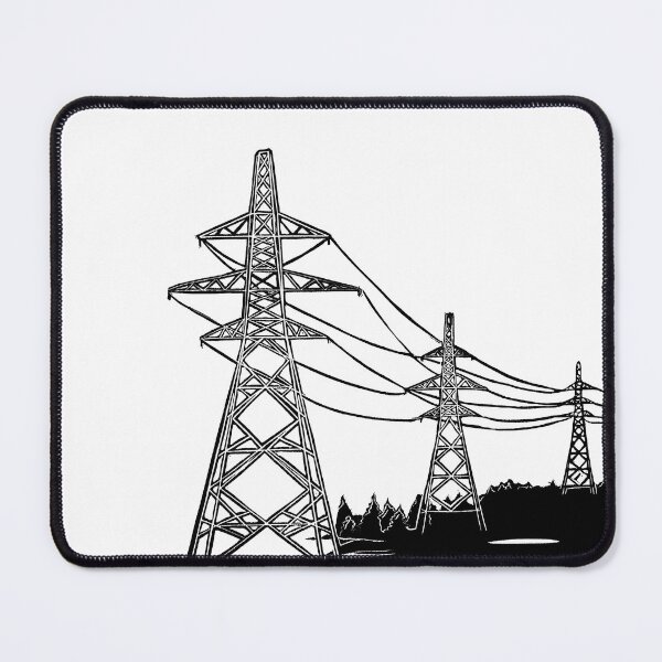 Item preview, Pylons Linocut Silhouette designed and sold by Maddy Bennett.