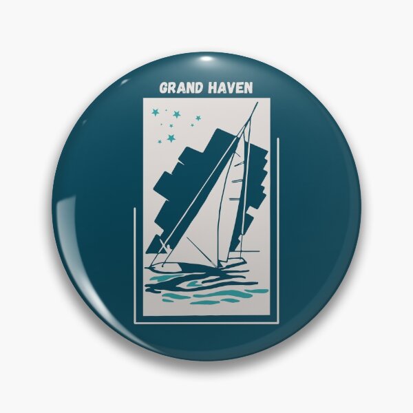 Item preview, Grand Haven in Ottawa county, Michigan, USA - Vintage Sailing Windsurfing Poster designed and sold by Vintage-TM.