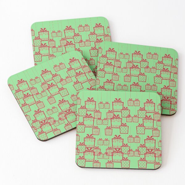 Item preview, Christmas Presents Pattern (Red & Peppermint Green)  designed and sold by whereisOlga_.