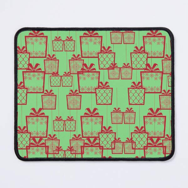 Item preview, Christmas Presents Pattern (Red & Peppermint Green)  designed and sold by whereisOlga_.
